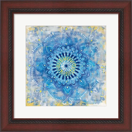 Framed Concentric Mandala Print