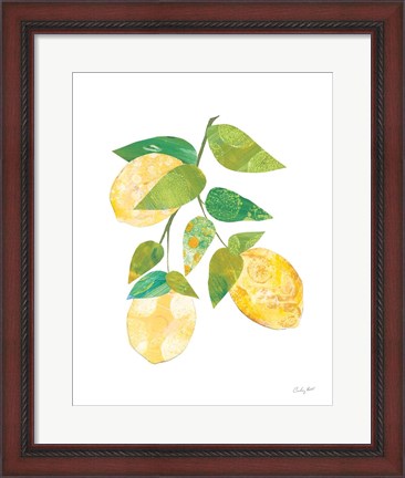 Framed Summer Lemons I Print