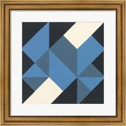 Framed Triangles I Print