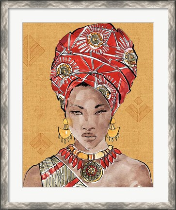 Framed African Flair IV Warm Print