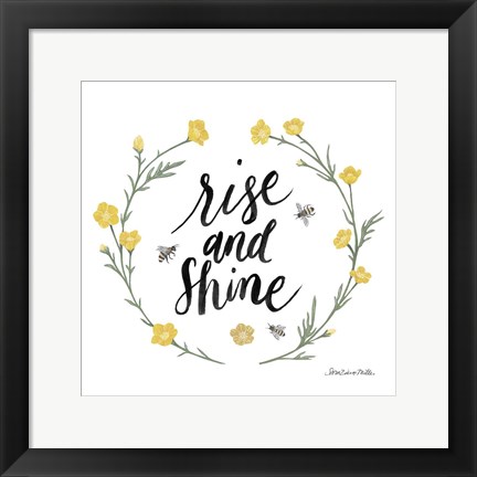 Framed Happy to Bee Home Words IV Print