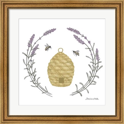 Framed Happy to Bee Home II Yellow Print