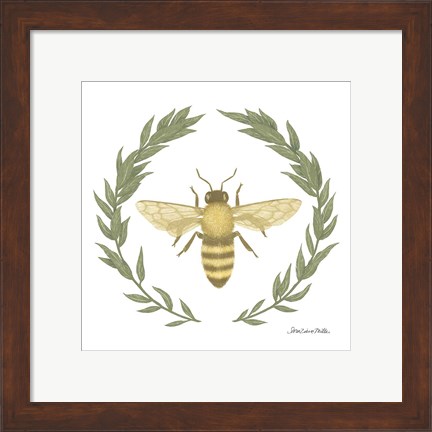 Framed Happy to Bee Home I Yellow Print