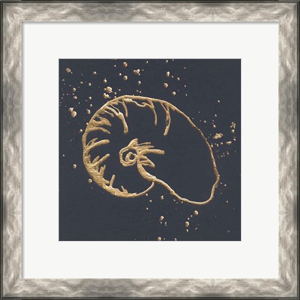 Framed Gold Nautilus I Print