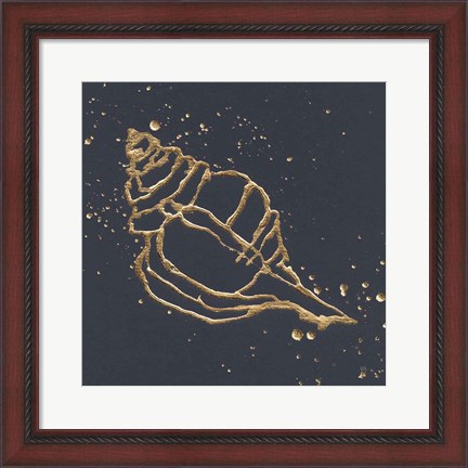 Framed Gold Conch III Print