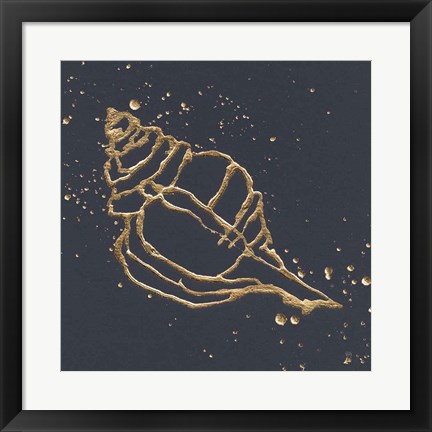 Framed Gold Conch III Print