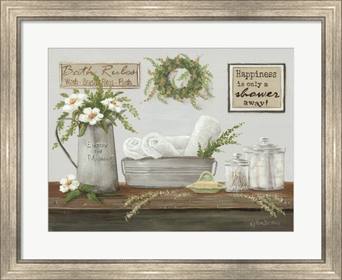 Framed Fresh Towels Print