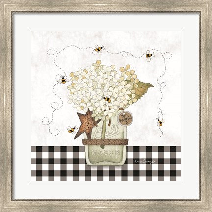 Framed Bee Grateful Print