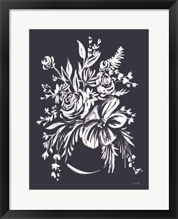 Framed Blues in Blossom I Print