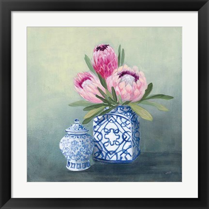 Framed Protea Chinoiserie II Print