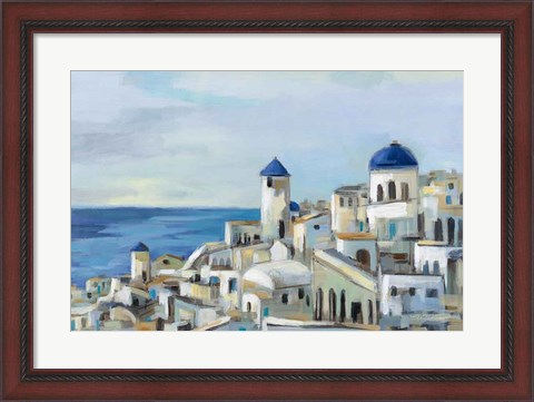 Framed Santorini View I Print