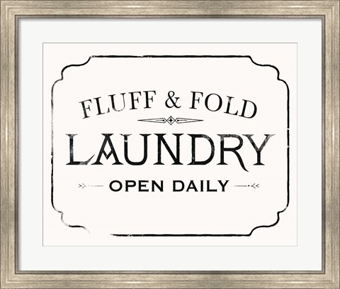 Framed Fluff &amp; Fold I Print