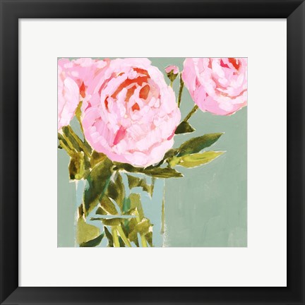 Framed Popping Peonies III Print