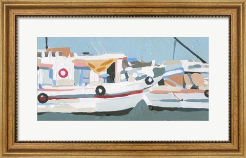 Framed Bright Boats II Print