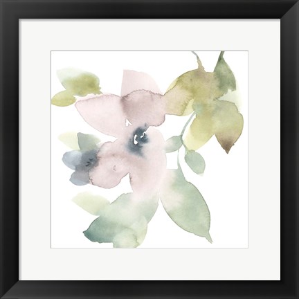 Framed Sweet Petals and Leaves IV Print