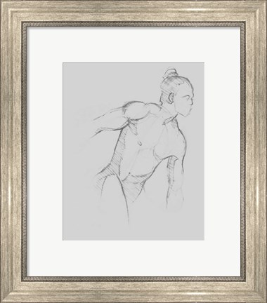 Framed Male Torso Sketch II Print