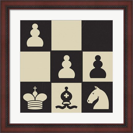 Framed Chess Puzzle III Print