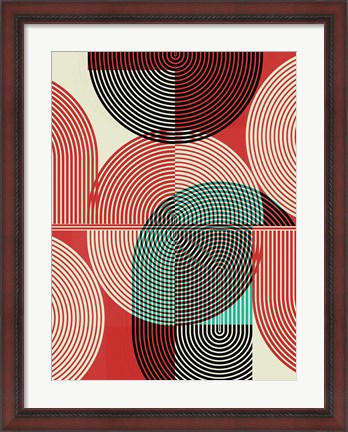 Framed Graphic Colorful Shapes III Print