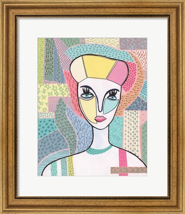 Framed Pattern Lady II Print