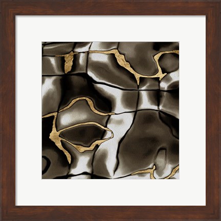 Framed Golden Shimmer I Print