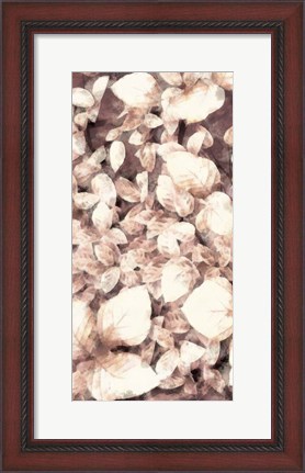 Framed Blush Shaded Leaves VI Print