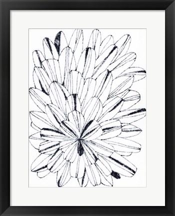 Framed Monochrome Kaleidoscope I Print