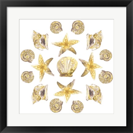 Framed Seaside Kaleidoscope I Print