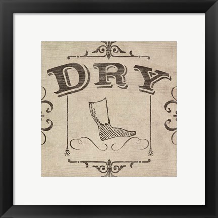 Framed Vintage Laundry Signs IV Print