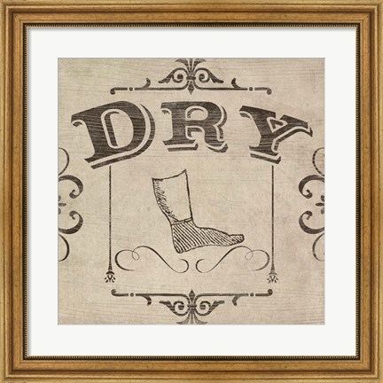 Framed Vintage Laundry Signs IV Print