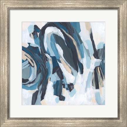 Framed Blue Tundra I Print