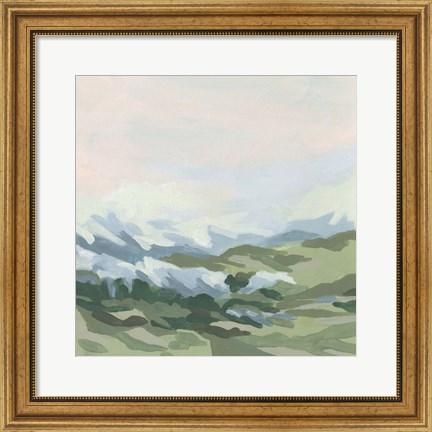 Framed Snowcapped Vista I Print