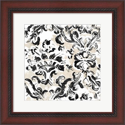 Framed Parchment Brocade VI Print