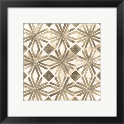 Framed Umber Tile I Print