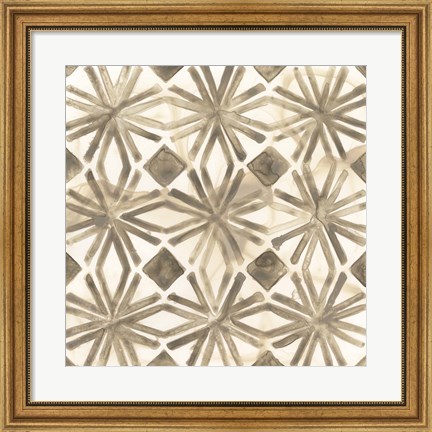 Framed Umber Tile I Print