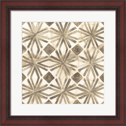 Framed Umber Tile I Print