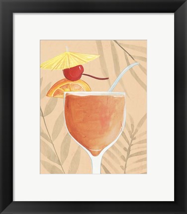 Framed Tropical Cocktail I Print