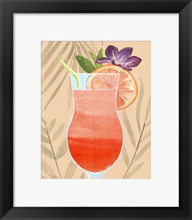 Framed Tropical Cocktail III Print