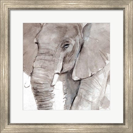Framed Elephant Grooves I Print