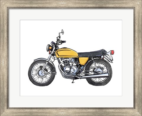 Framed Two Wheels IV Print