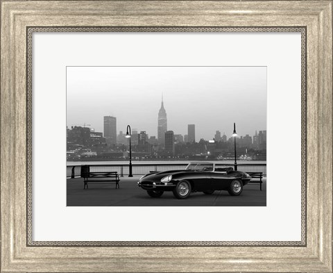 Framed Vintage Spyder in NYC (BW) Print