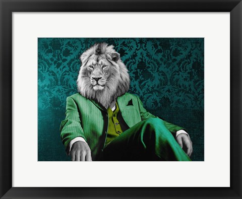 Framed Pensive Leader (Pop Version) Print