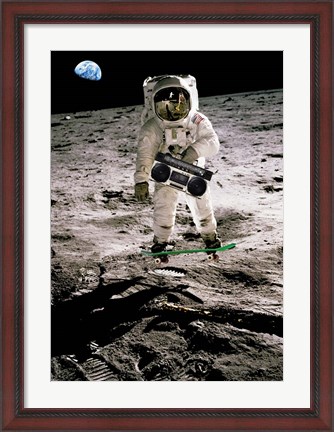 Framed Moonskating (NASA) Print