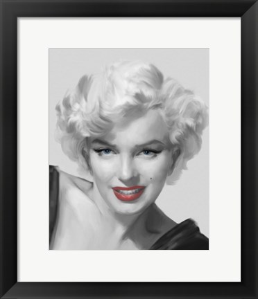 Framed Look Red Lips Print