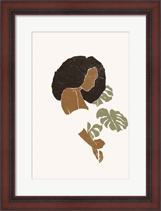 Framed Boho Monstera Leaves I Print