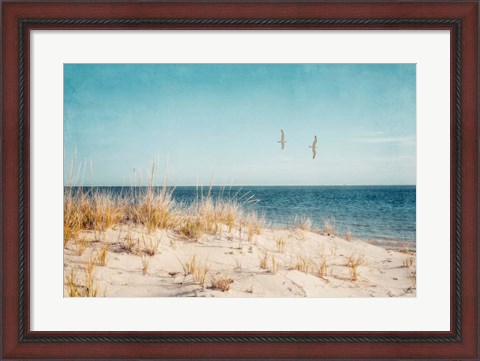 Framed Beach &amp; Gulls Print