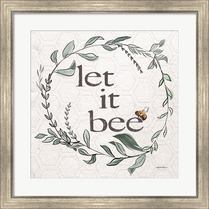 Framed Let It Bee Print