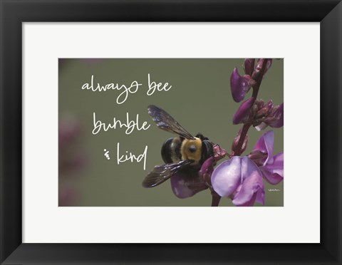 Framed Always Bee Bumble &amp; Kind Print