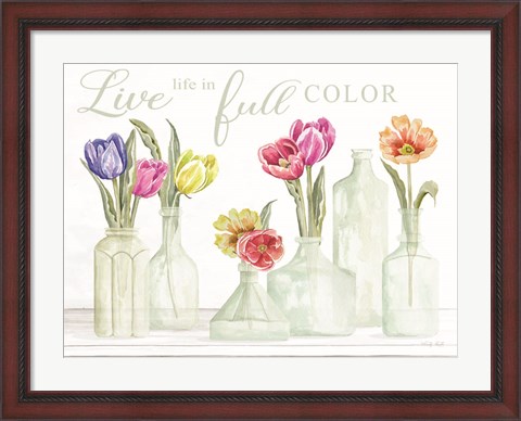 Framed Live Life in Full Color Print