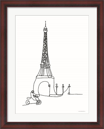 Framed Vespa Ride Print