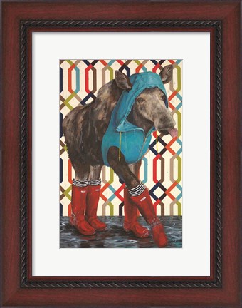 Framed Prancing in the Rain Print